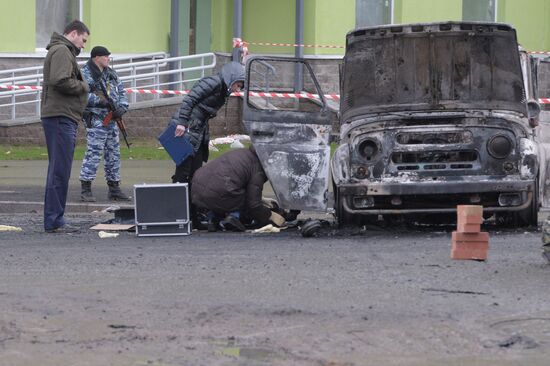 Police car attacked by gunfire in St. Petersburg