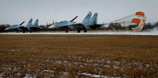 Tactical flight drill by fighter aircraft in Primorye Territory