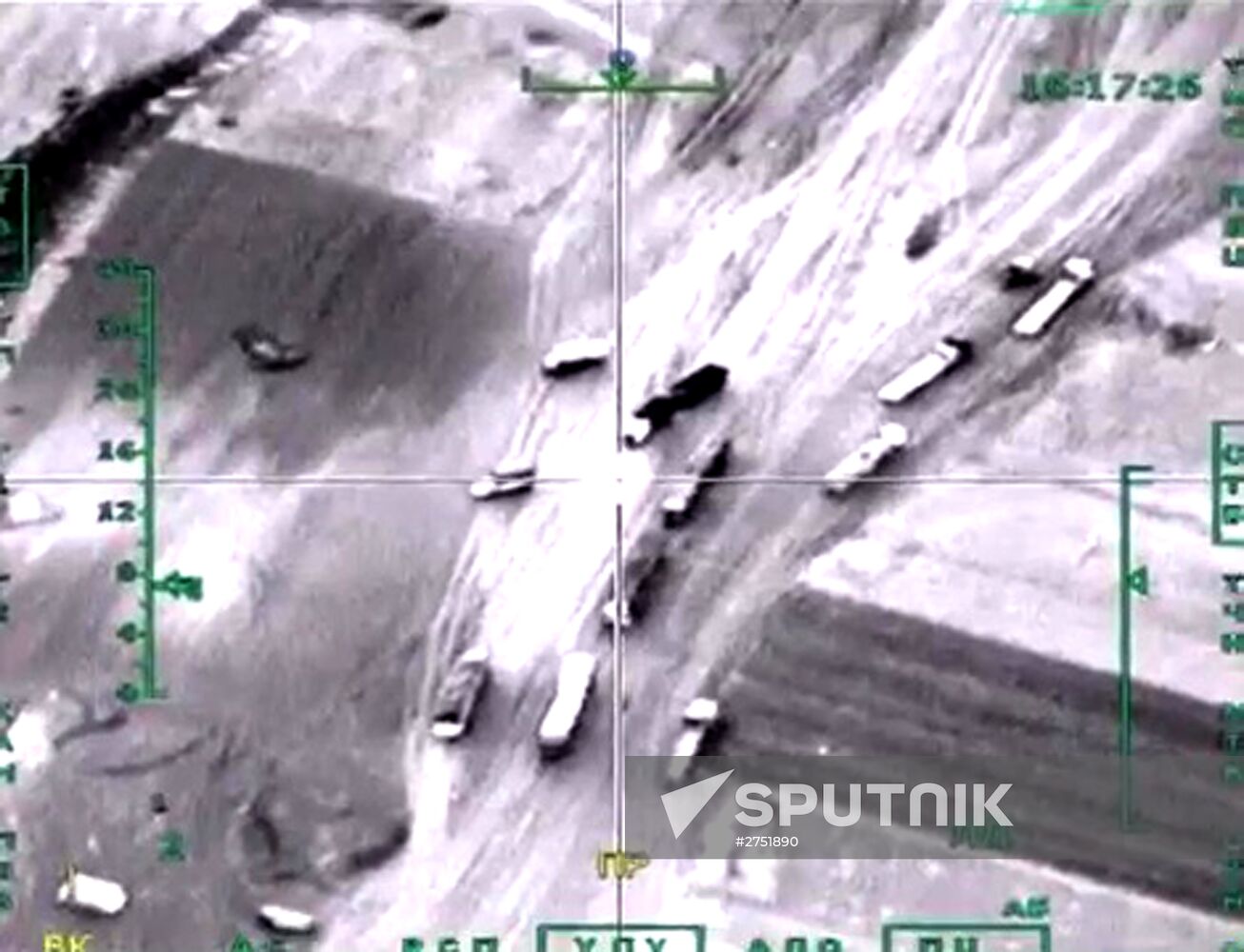 Russian Aerospace Forces airstrike oil trucks in Syrian province Aleppo