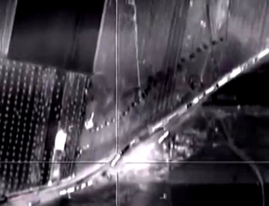 Russian Aerospace Forces airstrike oil trucks in Syrian province Aleppo