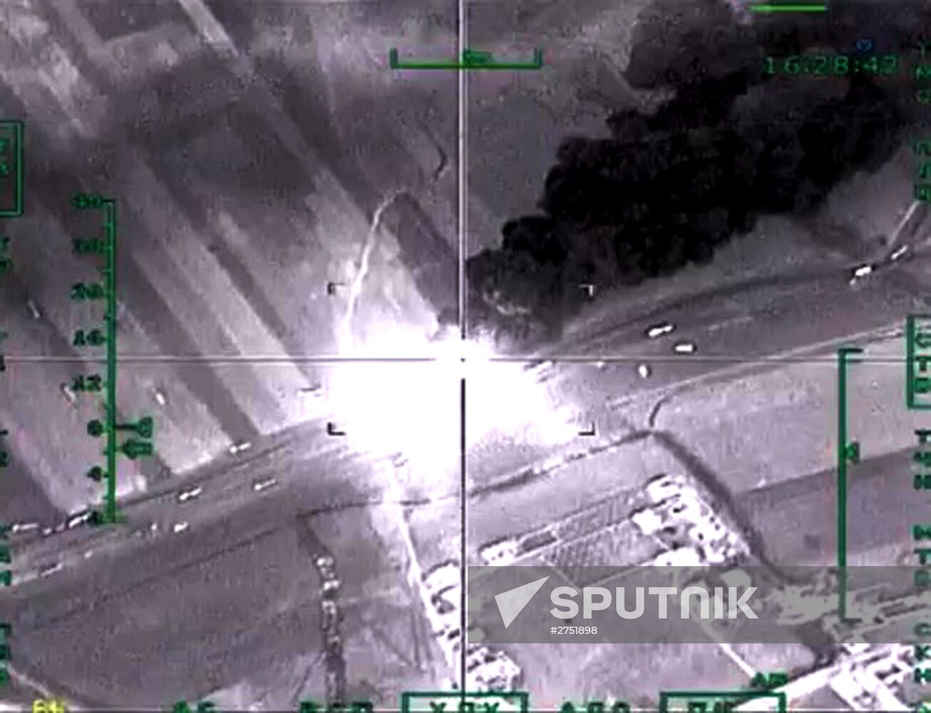 Russian Aerospace Forces airstrike oil trucks in Syrian province Aleppo