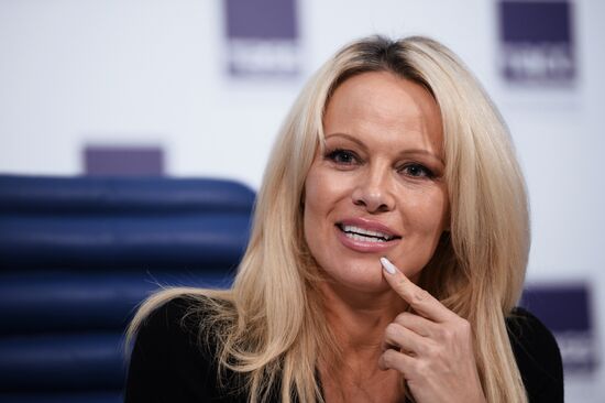 News conference with actress Pamela Anderson