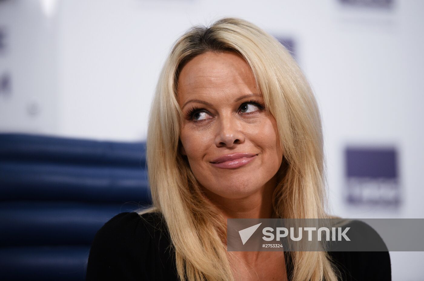 News conference with actress Pamela Anderson