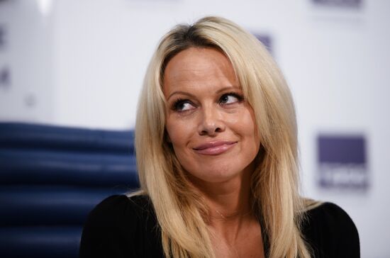 News conference with actress Pamela Anderson