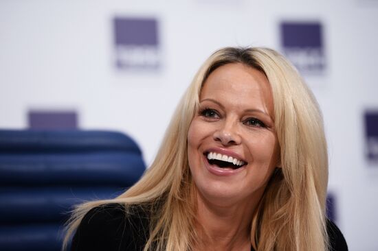 News conference with actress Pamela Anderson