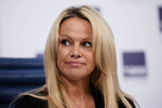 News conference with actress Pamela Anderson