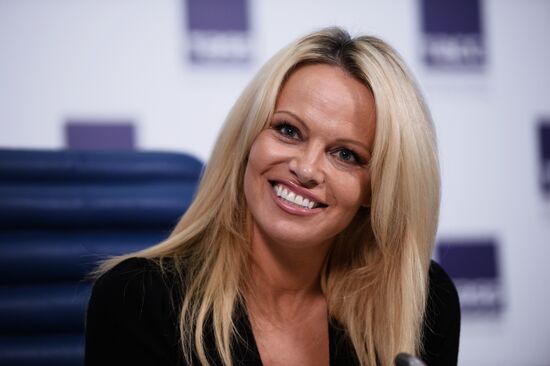 News conference with actress Pamela Anderson