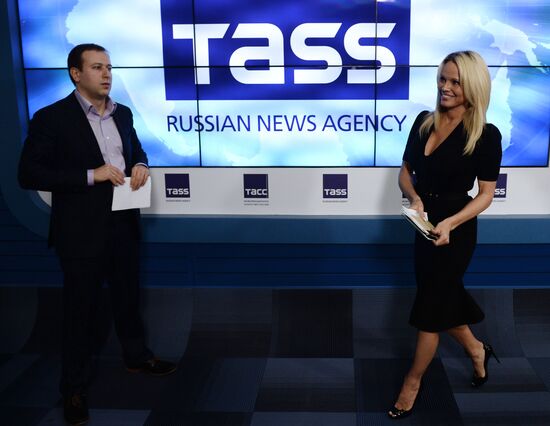 News conference with actress Pamela Anderson