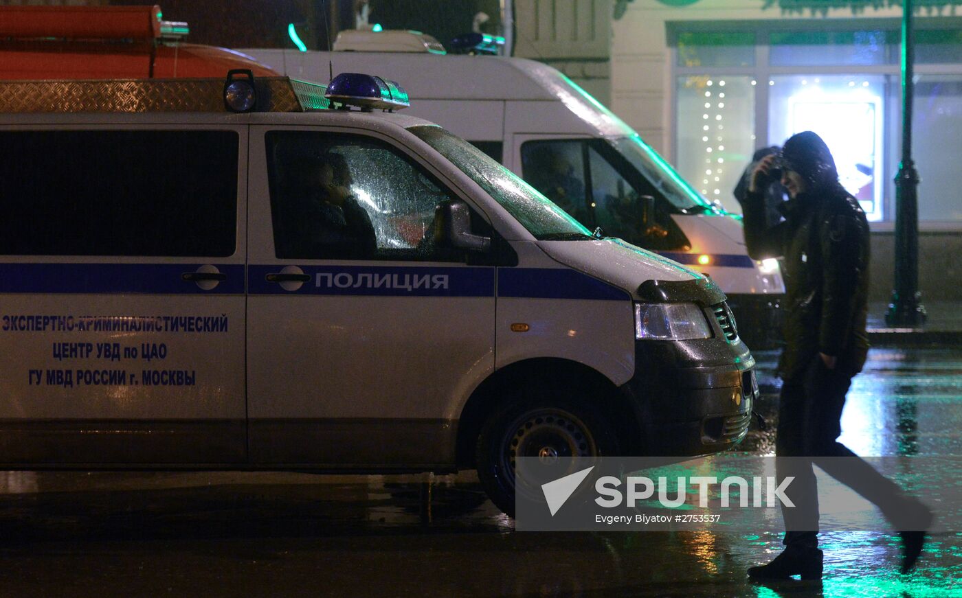 Blast on Pokrovka Street in Moscow