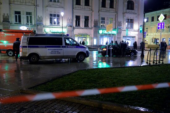 Blast on Pokrovka Street in Moscow