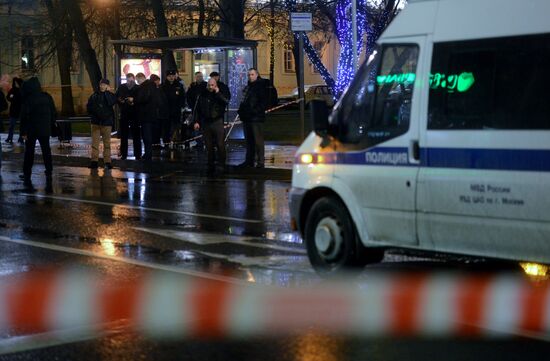 Blast on Pokrovka Street in Moscow