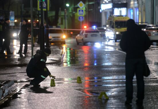 Blast on Pokrovka Street in Moscow