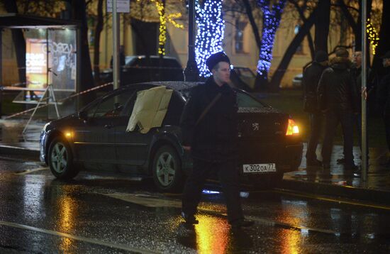 Blast on Pokrovka Street in central Moscow