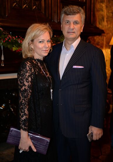 Cocktail party during presentation of new Garrard jewelry collection