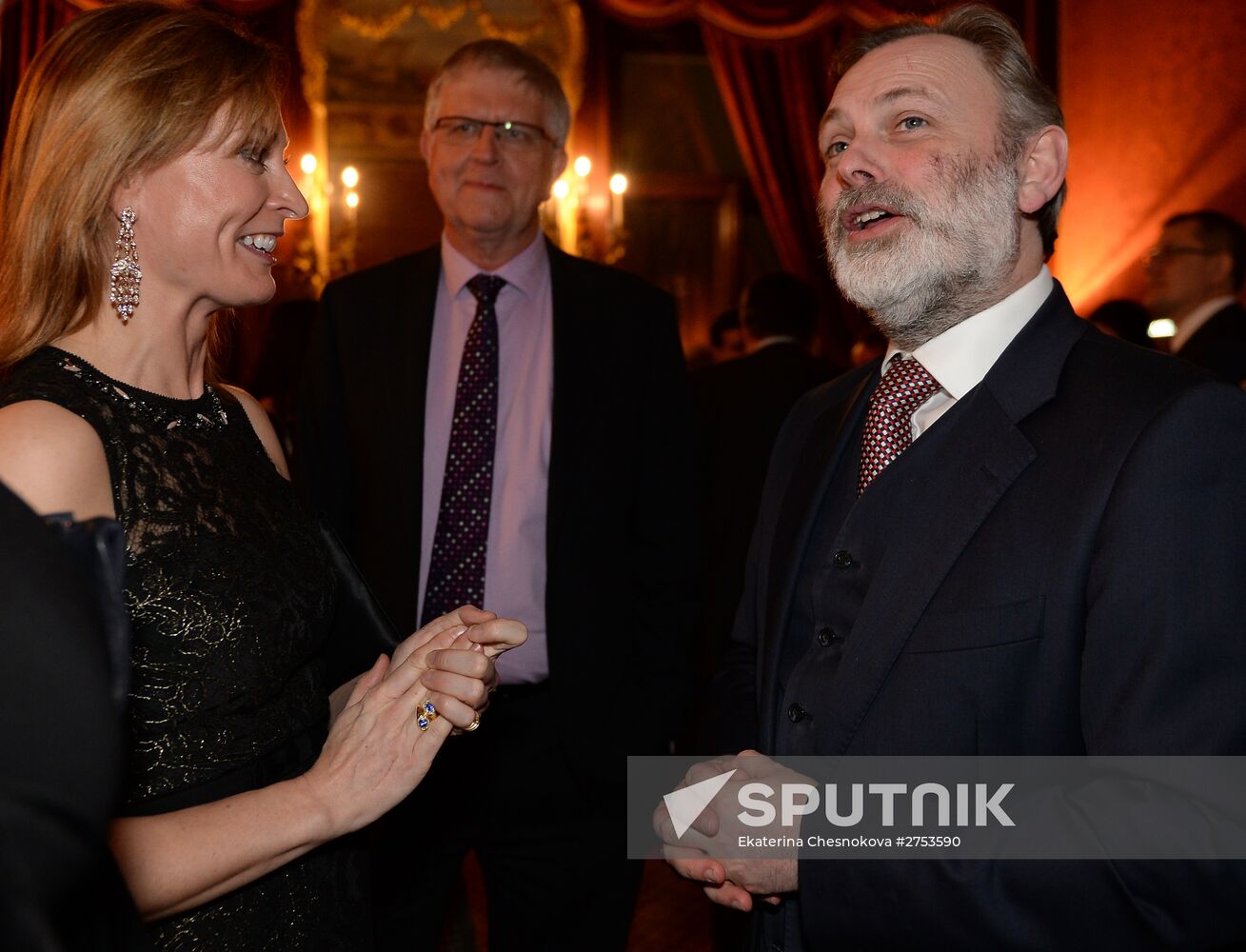 Cocktail party during presentation of new Garrard jewelry collection