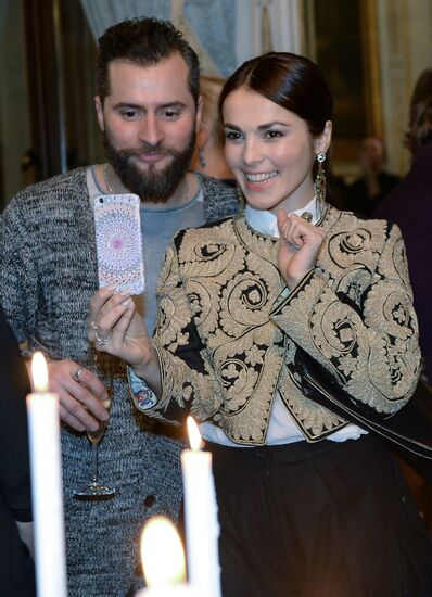 Cocktail party during presentation of new Garrard jewelry collection