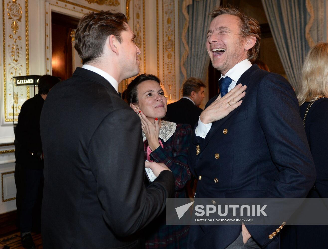 Cocktail party during presentation of new Garrard jewelry collection