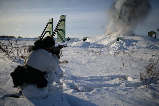 Motorized-rifle infantry of the Central Military District exercises in Novosibirsk