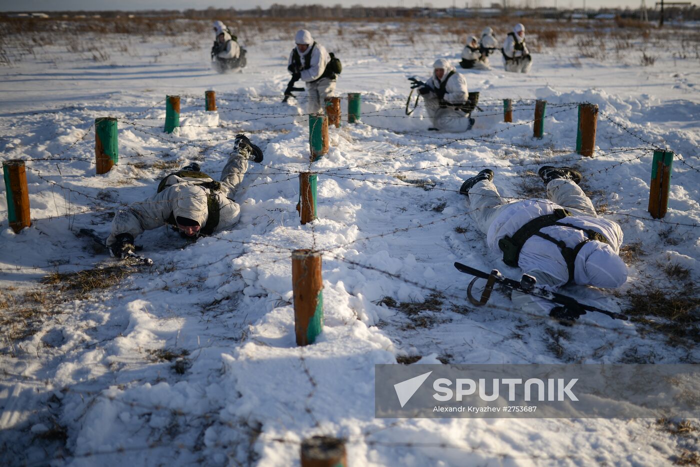 Motorized-rifle infantry of the Central Military District exercises in Novosibirsk