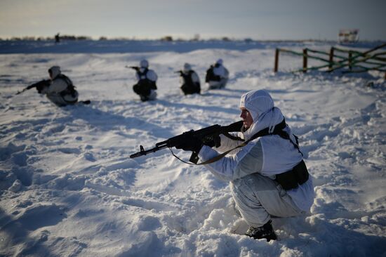 Motorized-rifle infantry of the Central Military District exercises in Novosibirsk