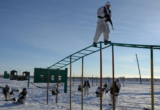 Motorized-rifle infantry of the Central Military District exercises in Novosibirsk
