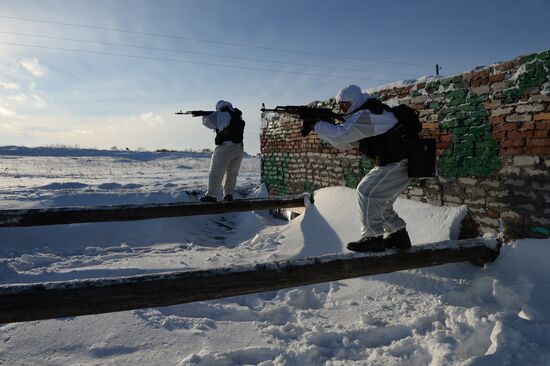 Motorized-rifle infantry of the Central Military District exercises in Novosibirsk