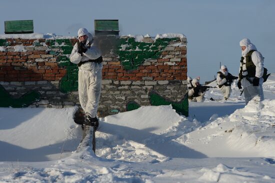 Motorized-rifle infantry of the Central Military District exercises in Novosibirsk