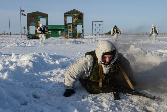 Motorized-rifle infantry of the Central Military District exercises in Novosibirsk