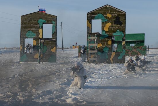 Motorized-rifle infantry of the Central Military District exercises in Novosibirsk