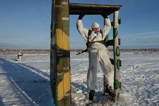 Motorized-rifle infantry of the Central Military District exercises in Novosibirsk