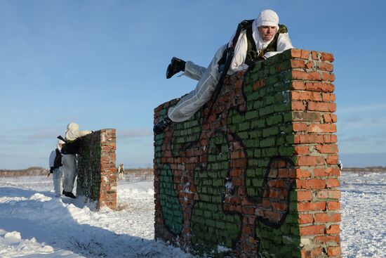 Motorized-rifle infantry of the Central Military District exercises in Novosibirsk