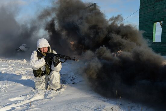 Motorized-rifle infantry of the Central Military District exercises in Novosibirsk
