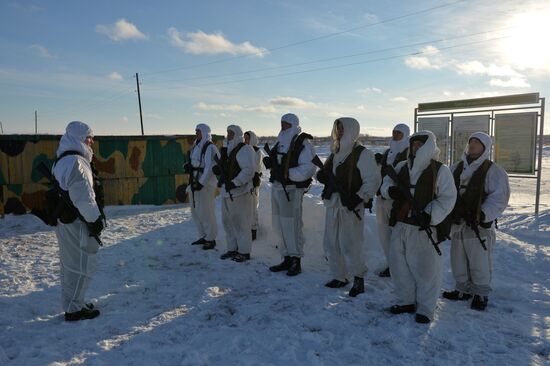 Motorized-rifle infantry of the Central Military District exercises in Novosibirsk