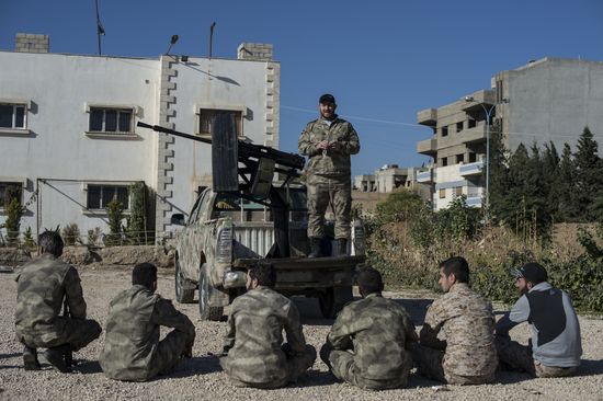 Assyrian 'Sotoro' self-defense forces in Al-Qamishli city