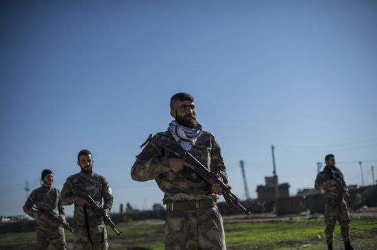 Assyrian 'Sotoro' self-defense forces in Al-Qamishli city