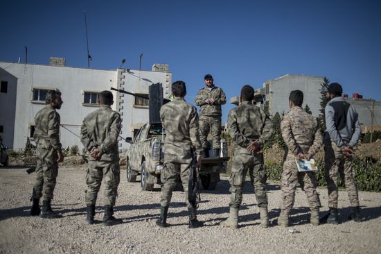 Assyrian 'Sotoro' self-defense forces in Al-Qamishli city
