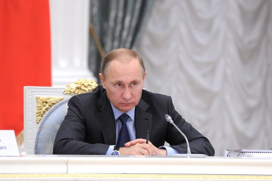 President Vladimir Putin holds meeting of Presidential Council for Physical Fitness and Sports and Russia-2018 Organizing Committee