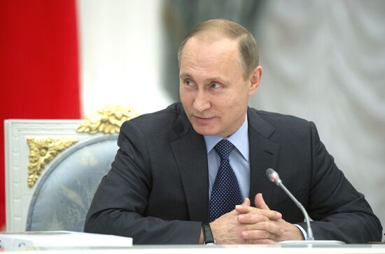President Vladimir Putin holds meeting of Presidential Council for Physical Fitness and Sports and Russia-2018 Organizing Committee