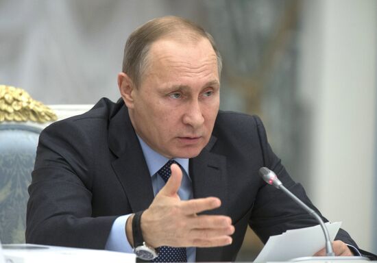 President Vladimir Putin holds meeting of Presidential Council for Physical Fitness and Sports and Russia-2018 Organizing Committee