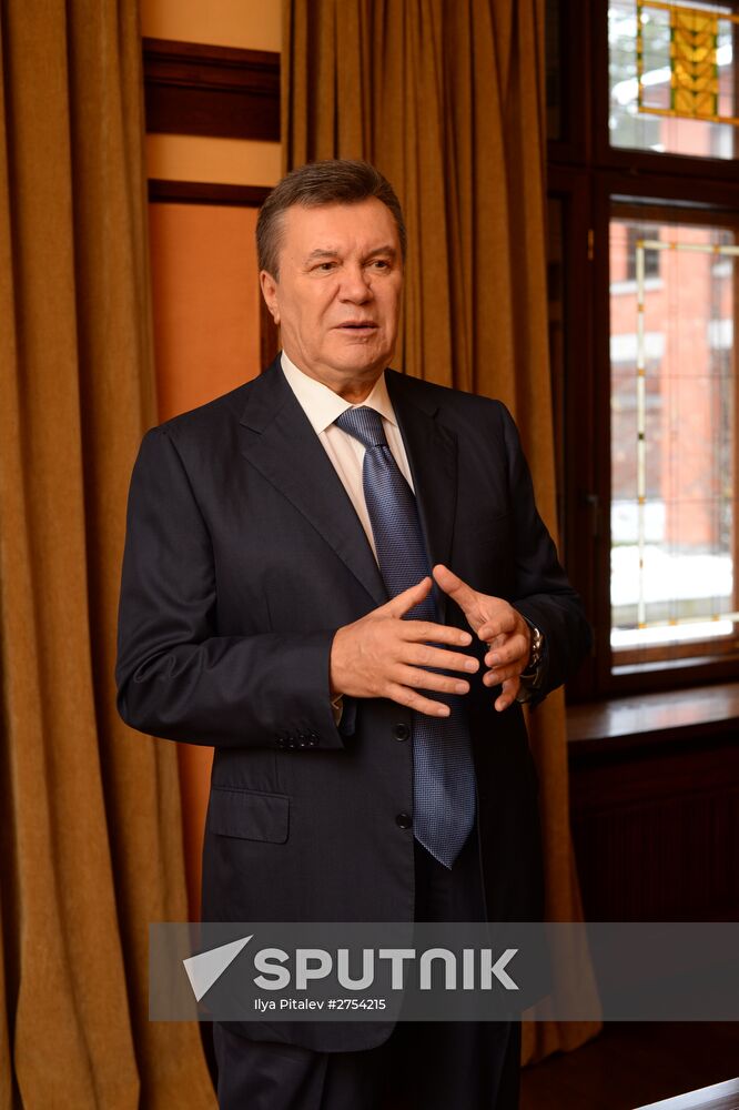 Former Ukrainian President Viktor Yanukovich interviewed by RIA Novosti
