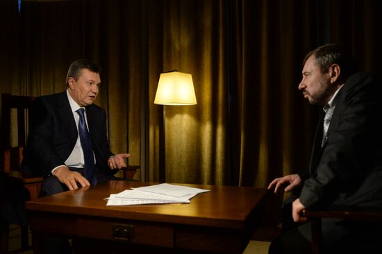 Former Ukrainian President Viktor Yanukovych interviewed by RIA Novosti