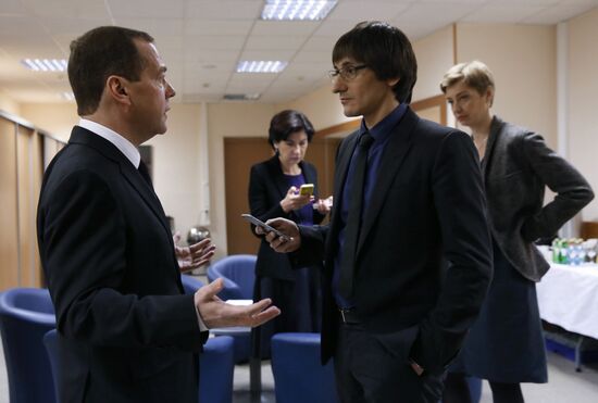 Prime Minister Dmitry Medvedev's interview with five television channels