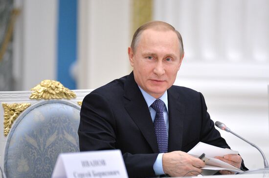 President Vladimir Putin chairs a meeting of the Mariinsky Theatre Board of Trustees