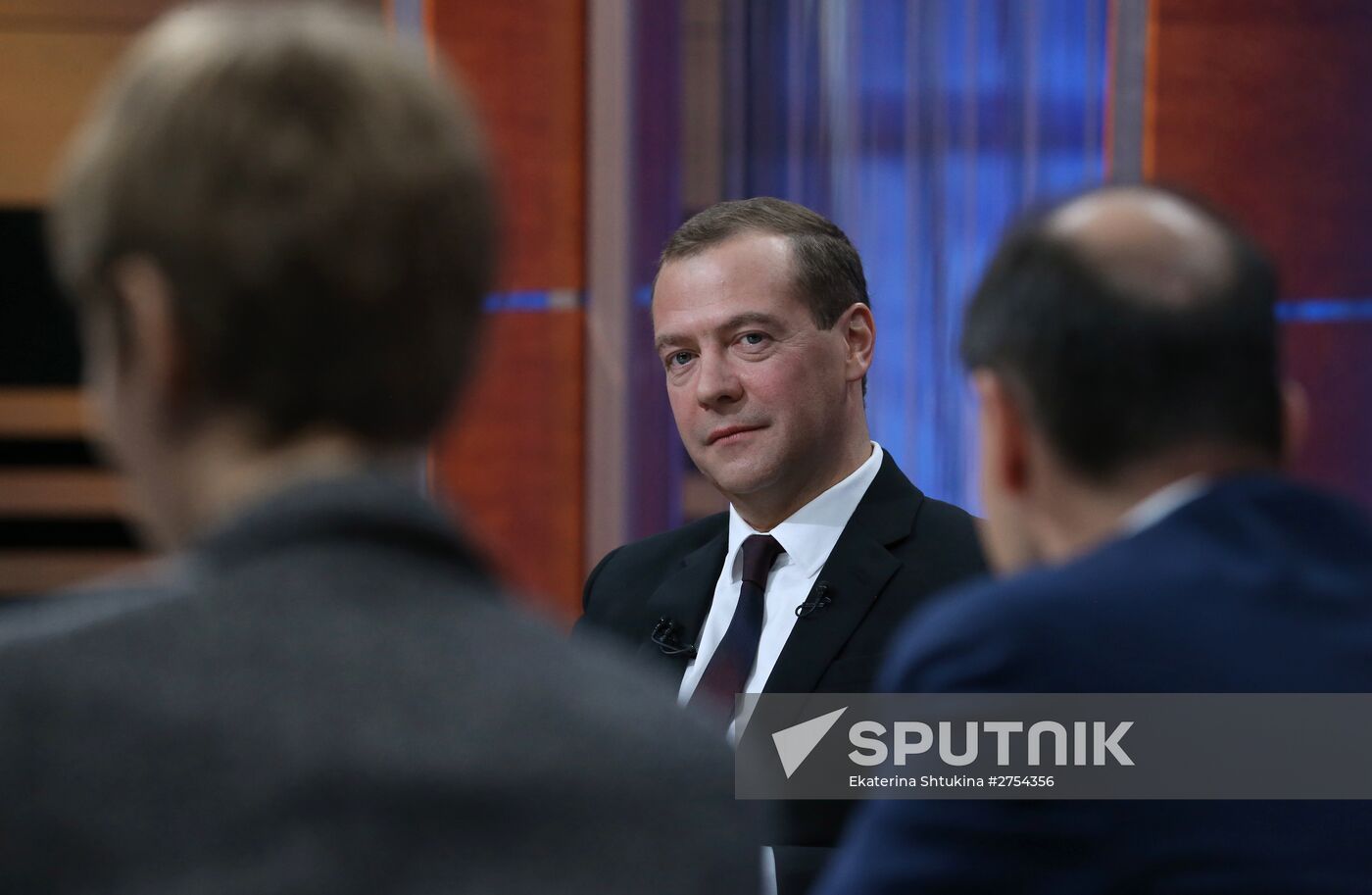 Prime Minister Dmitry Medvedev's interview with five television channels