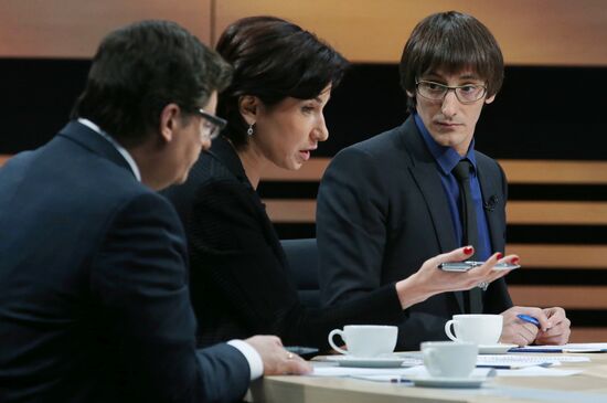 Prime Minister Dmitry Medvedev's interview with five television channels