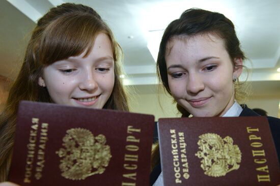 Passport issuance ceremony in Kazan