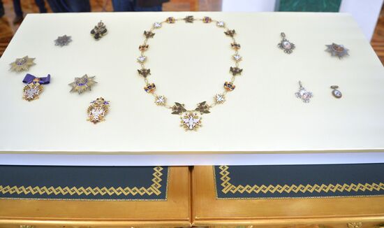 President Putin took part in ceremony of returning missing teasures to Moscow Kremlin Museums