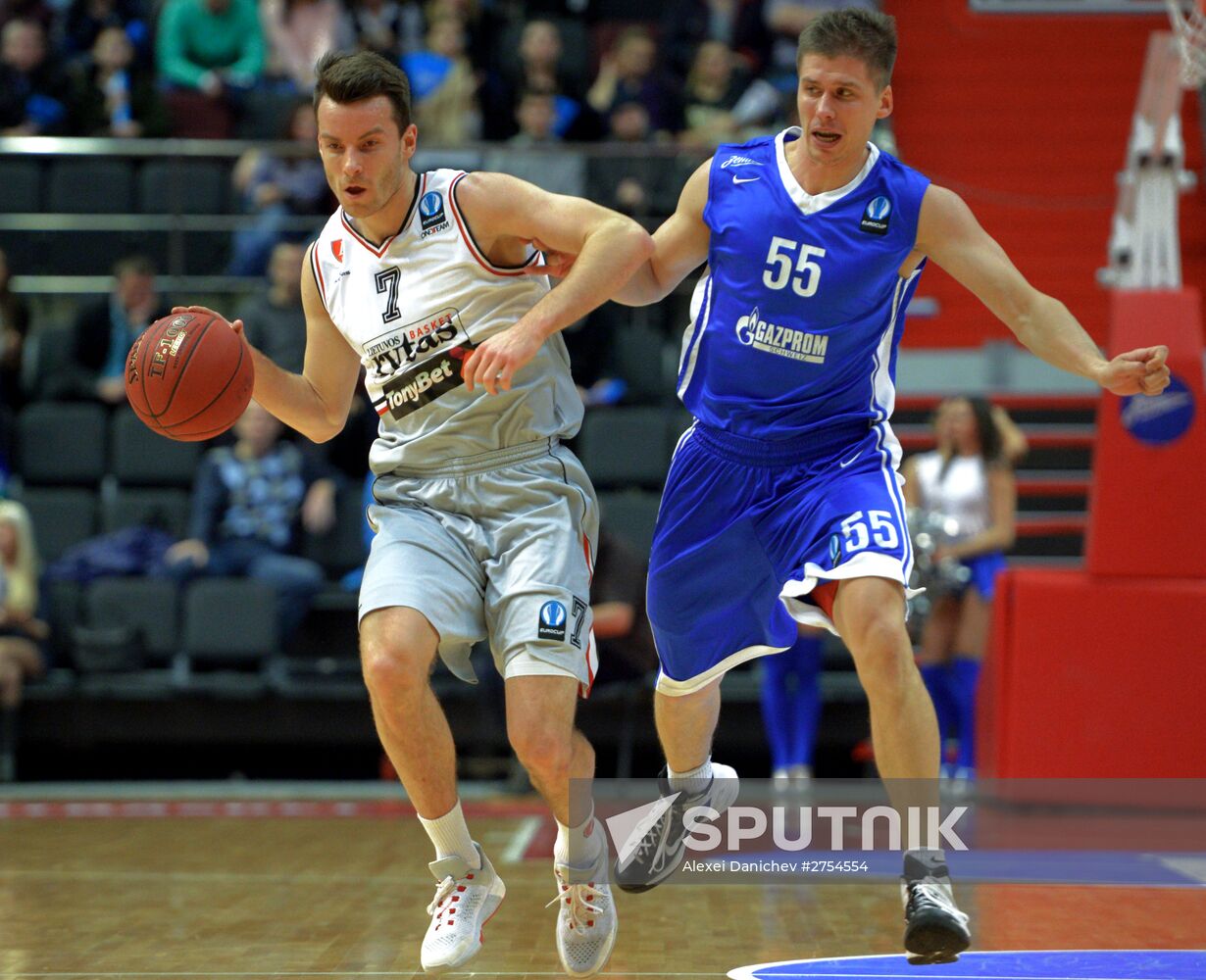 Eurocup Basketball. Zenit vs. Lietuvos Rytas