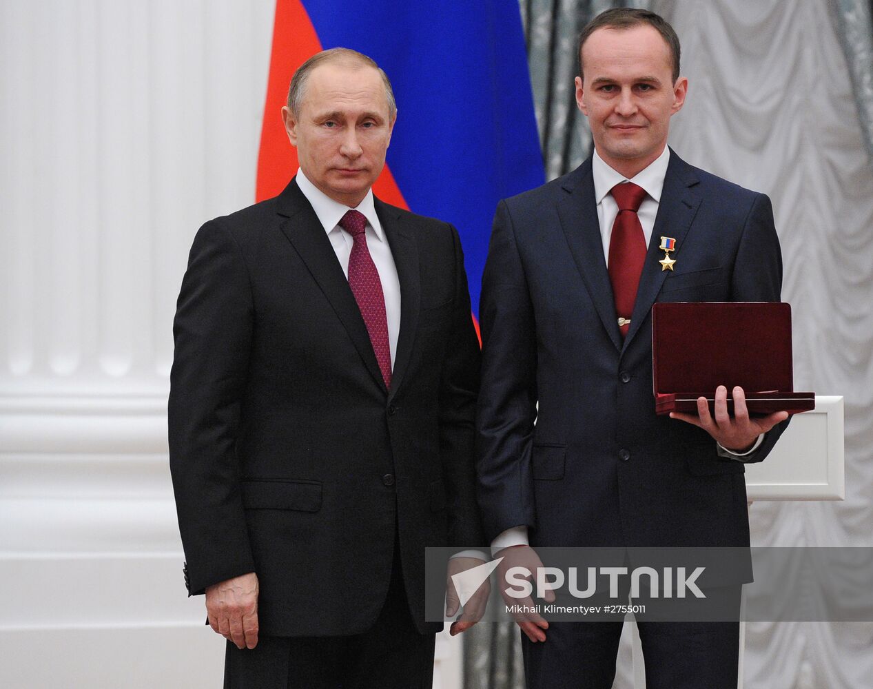 Russian President Vladimir Putin presents state awards