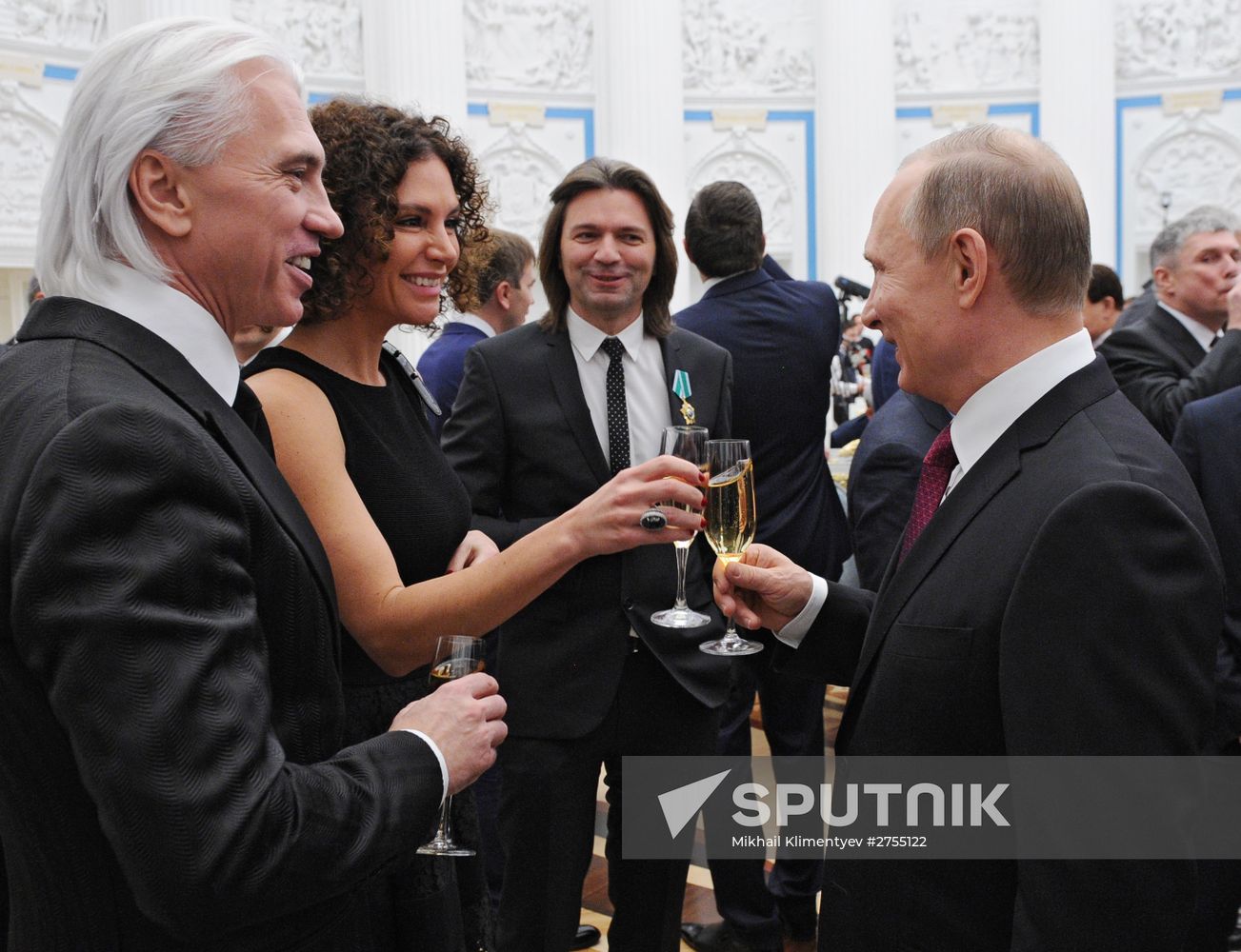 Russian President Vladimir Putin presents state awards